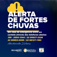 Alerta para Chuvas Fortes!